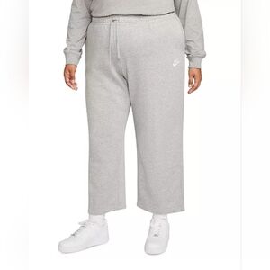 $60 Nike Women Plus Size Sportswear Club Fleece Mid-Rise Wide-Leg Sweatpants